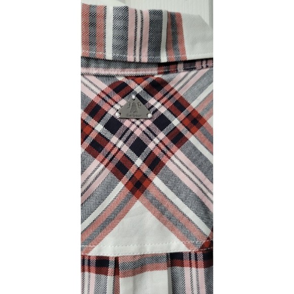 Barbour Bethwin Shirt In Cloud Check White Red Pink Size US 4 New - Picture 7 of 8